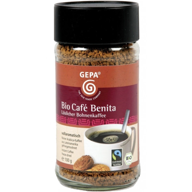 GEPA Fairtrade Bio Instant Café Benita 100G