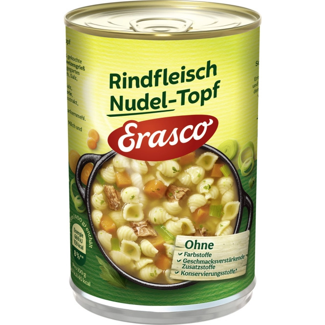 Erasco 1 Portion Rindfleisch Nudel-Topf 400G