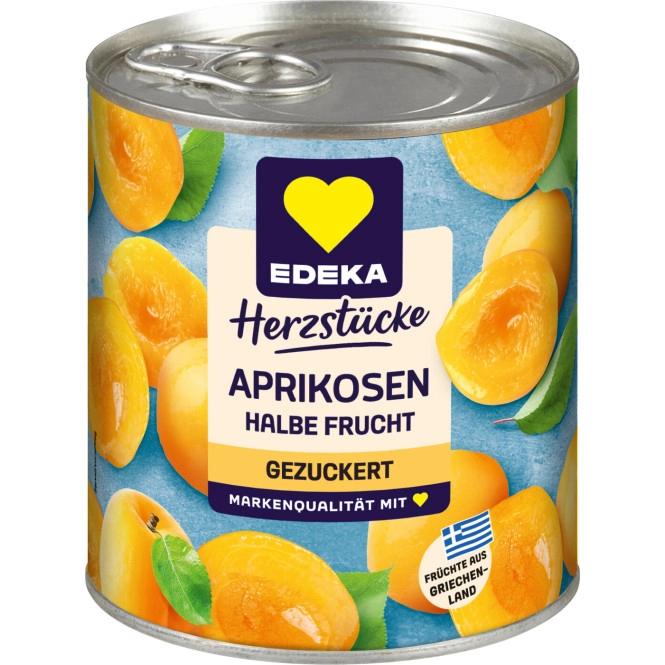 EDEKA Aprikosen halbe Frucht gezuckert 820G