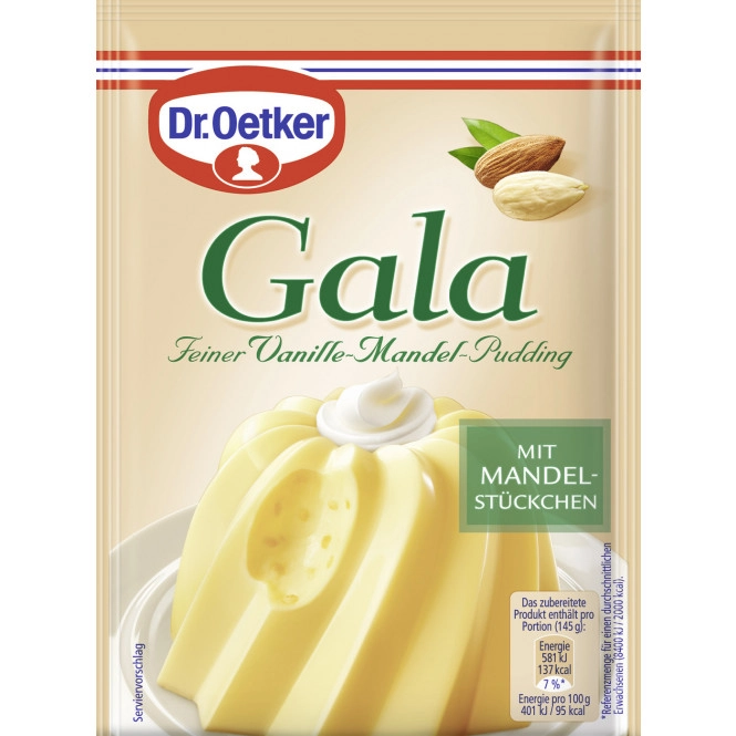 Dr.Oetker Gala feiner Vanille-Mandel-Pudding 2ST 80G