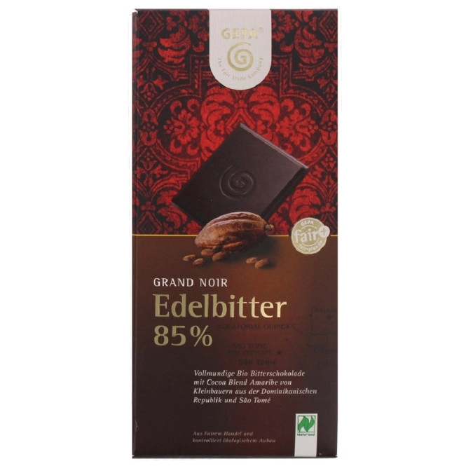 GEPA Bio Schokolade Edelbitter 85% 100G