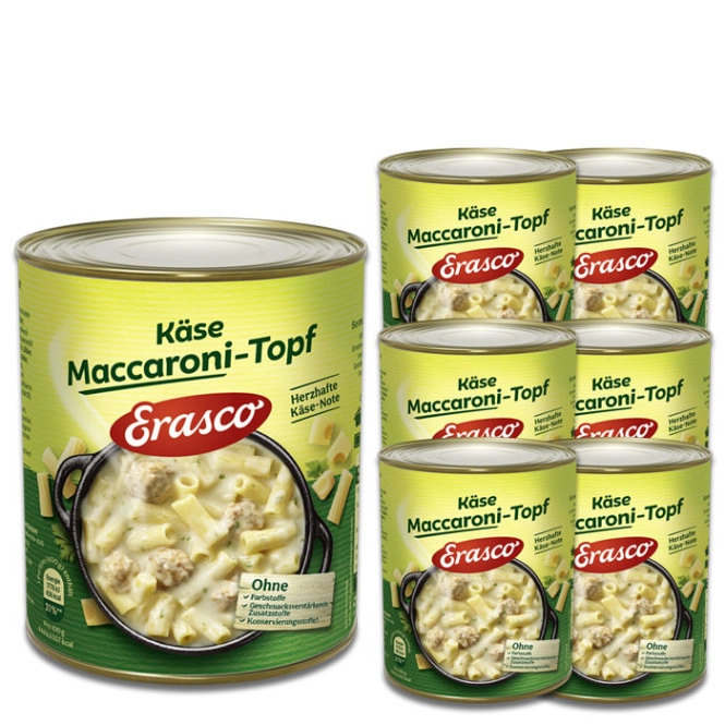 Erasco Käse Maccaroni-Topf 6x800G