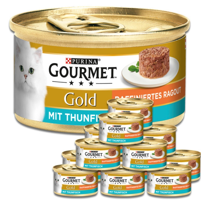 Purina Gourmet Gold Raffiniertes Ragout mit Thunfisch 12x85G