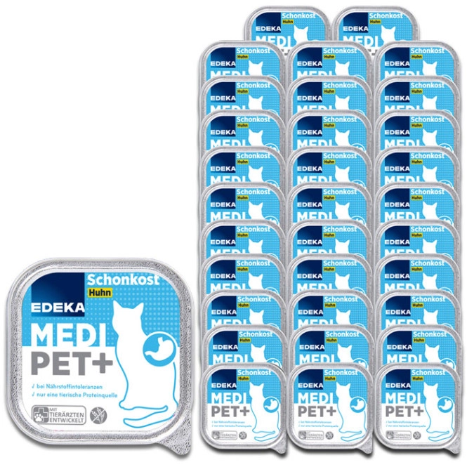 EDEKA Medi Pet+ Schonkost Huhn pur 32x100G