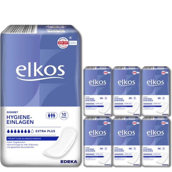 elkos Hygiene-Einlagen Extra Plus 6x10ST