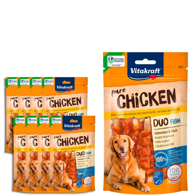 Vitakraft Pure Chicken Duo Fish 8x80G