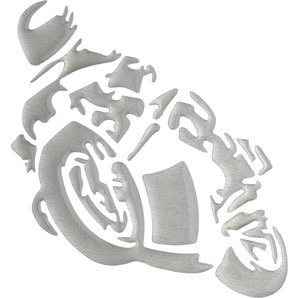 3D Aufkleber "Motorrad" Maße: 12x9cm, schwarz Louis