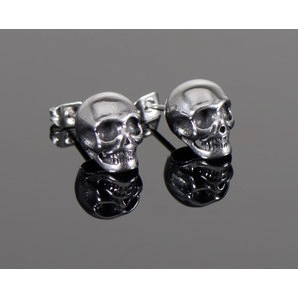 Ohrstecker/ Ohringe "Skull" Chirurgenstahl, Paar, Größe: 10x10mm ZZZ-kein Hersteller