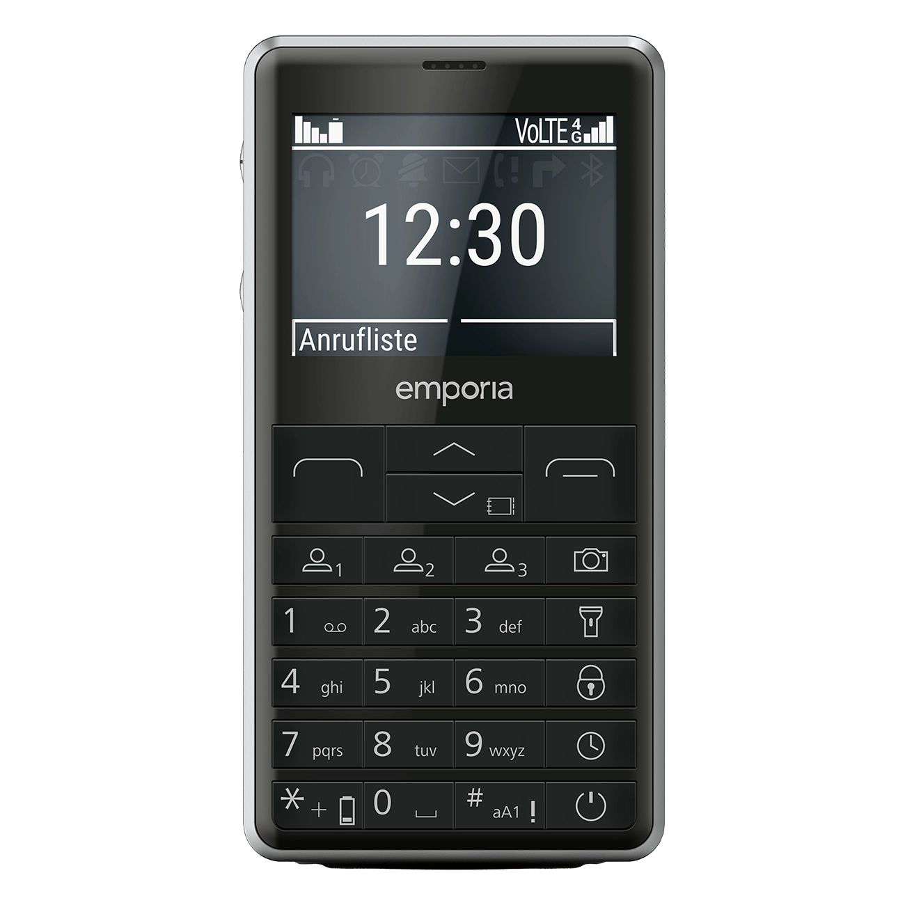 Emporia PRIME LTE schwarz | Seniorenhandy | 2.31" Display | 2 MP Kamera | 1400 mAh Akku | Single SIM | 4G | Bluetooth | MicroSD 8 GB erweiterbar