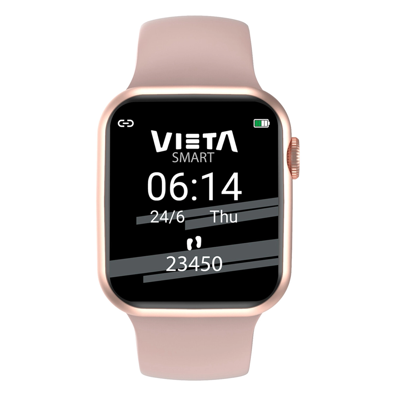 Vieta Pro Focus Pink| Fitnesstracker | 1.75 Zoll / 4.45 cm Display | Wasserdichtigkeit - IP67 | Abnehmbare Riemen | 180mAh Akku | Herzfrequenzmessung | Schrittzähler