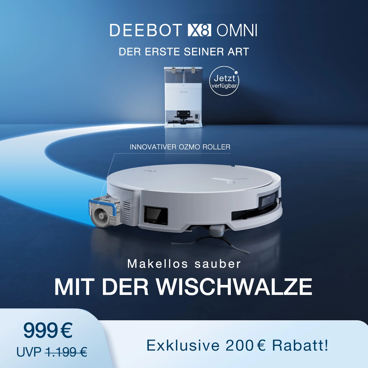 DEEBOT X8 OMNI Weiß