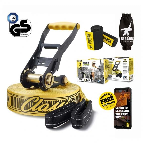 Slackline Gibbon Classicline Treewear Set 5cm/15m