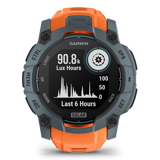 Garmin Instinct 3 Solar Twilight mit Silikonarmband Ref. 010-02935-01 - Outdoor GPS Smartwatch