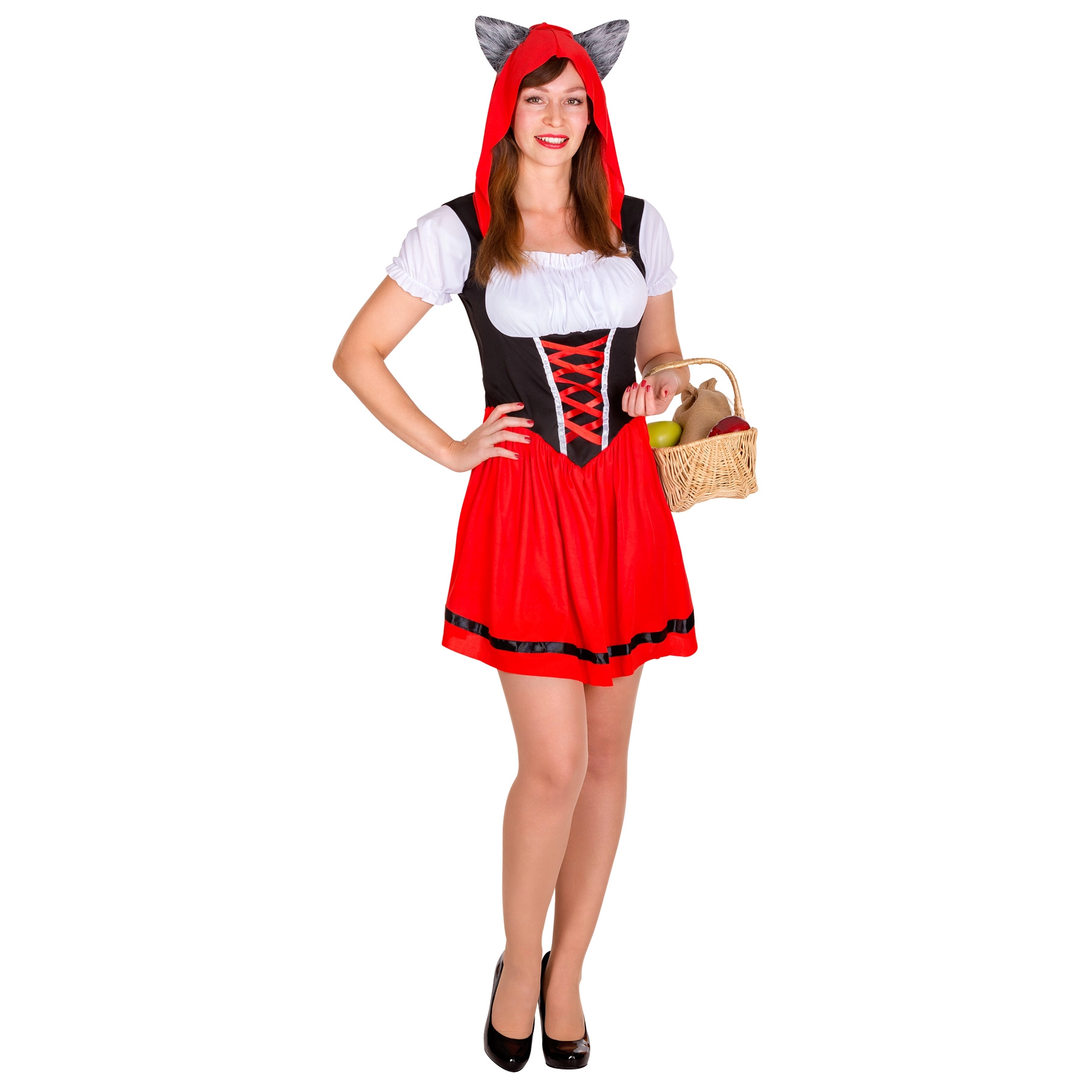 Frauenkostüm Sexy Wolfkäppchen - XL