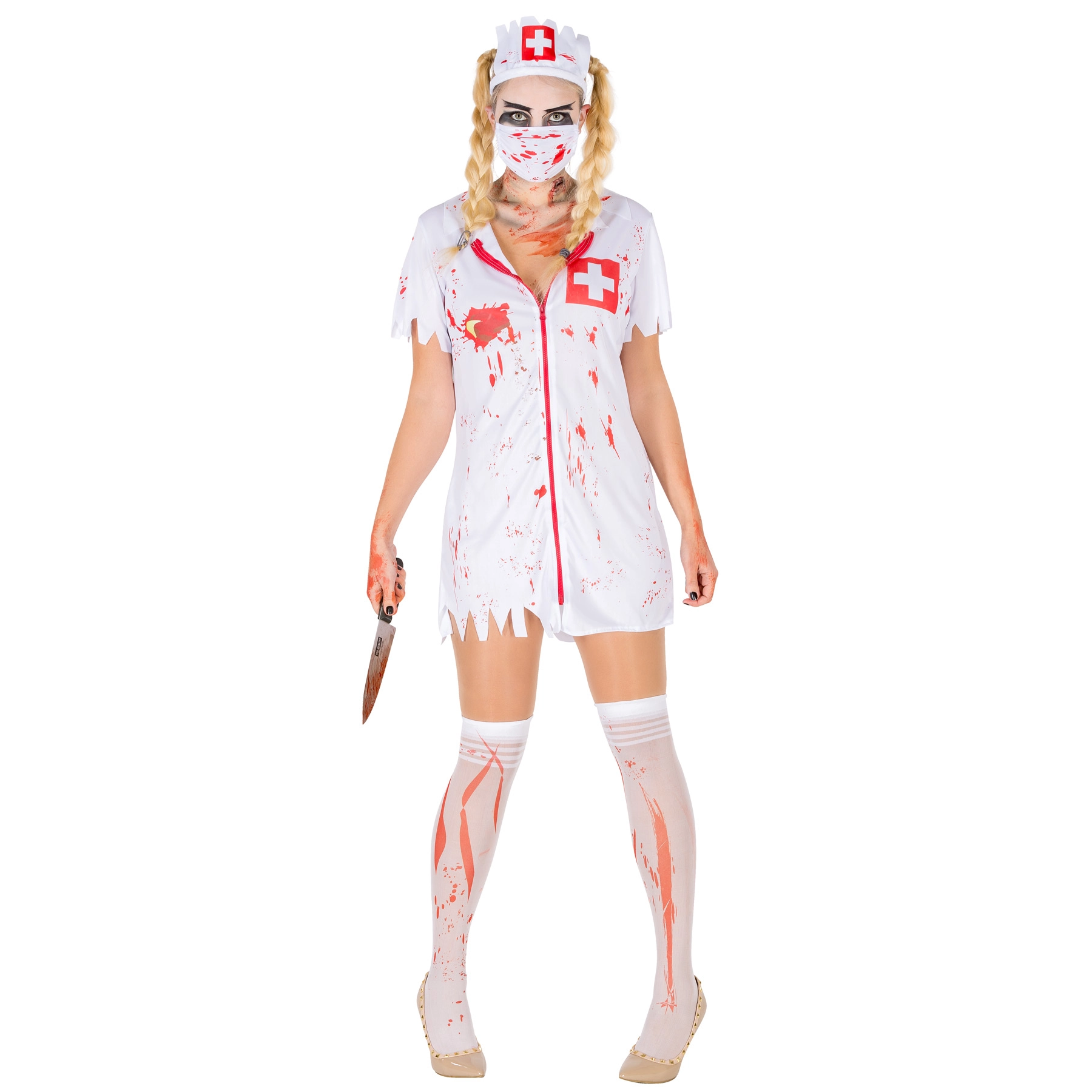 Frauenkostüm sexy Zombie Krankenschwester - XL