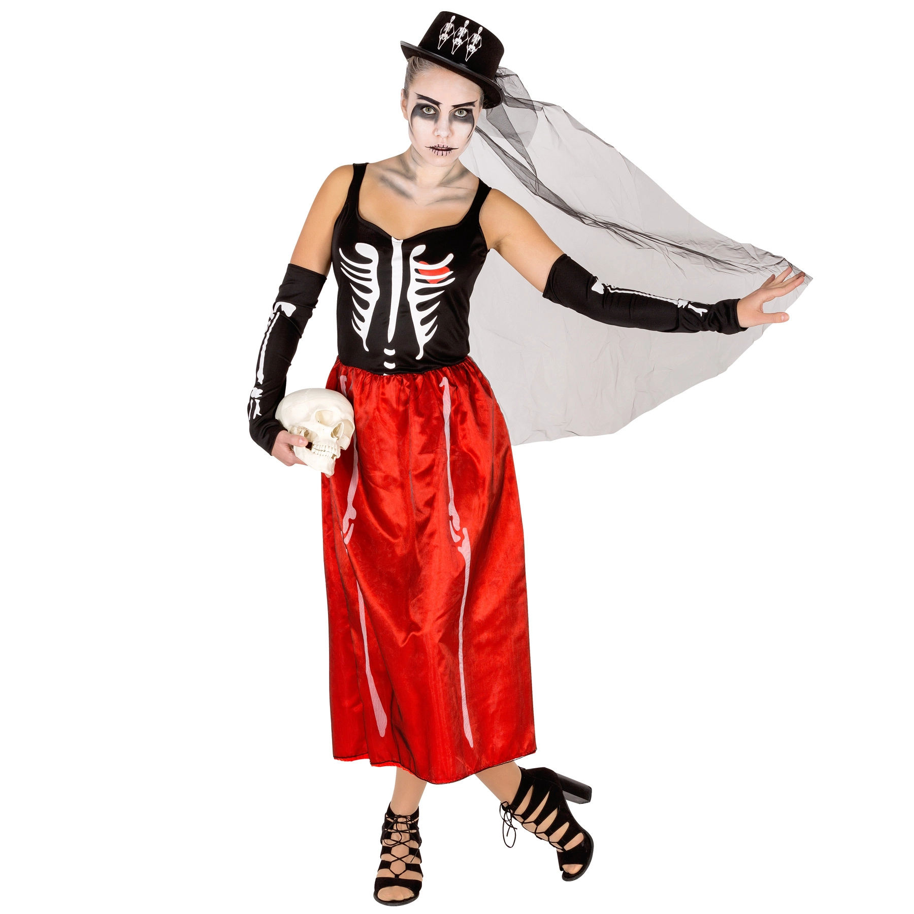 Frauenkostüm Skeleton - XL