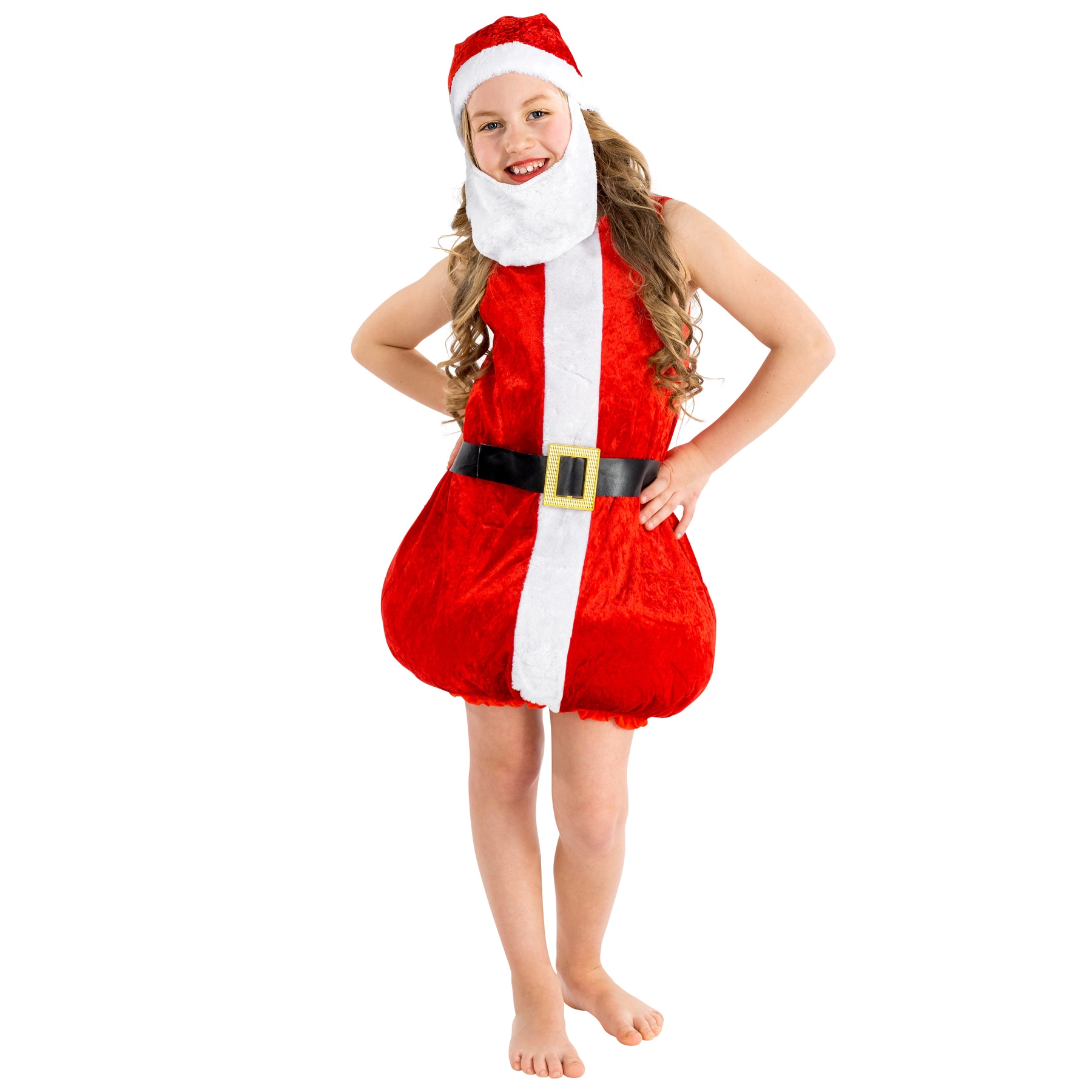 Mädchenkostüm süßer Weihnachtsfeger - 104 (3-5 Jahre)