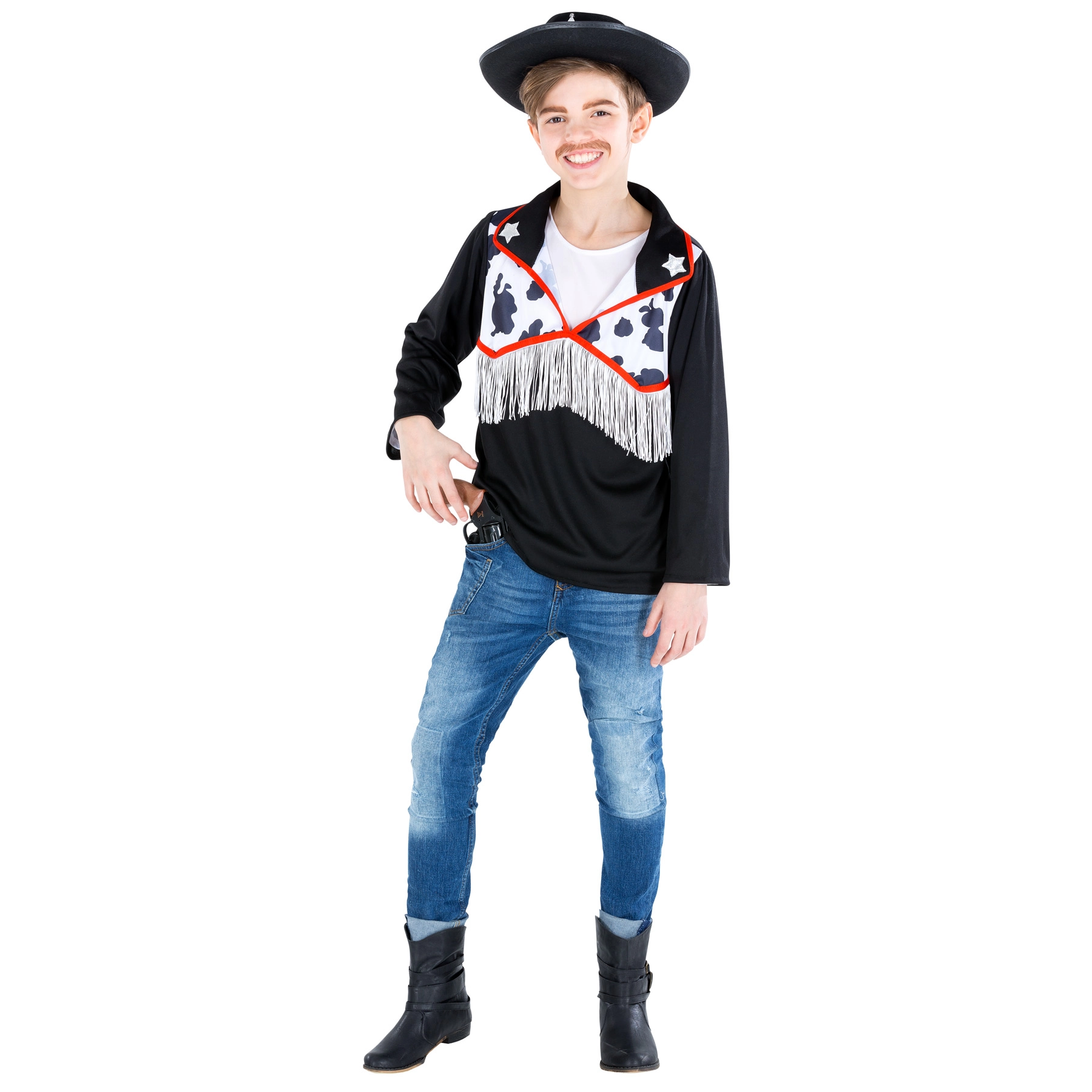Jungenkostüm Cowboy Hemd Sheriff - 140 (10-12 Jahre)
