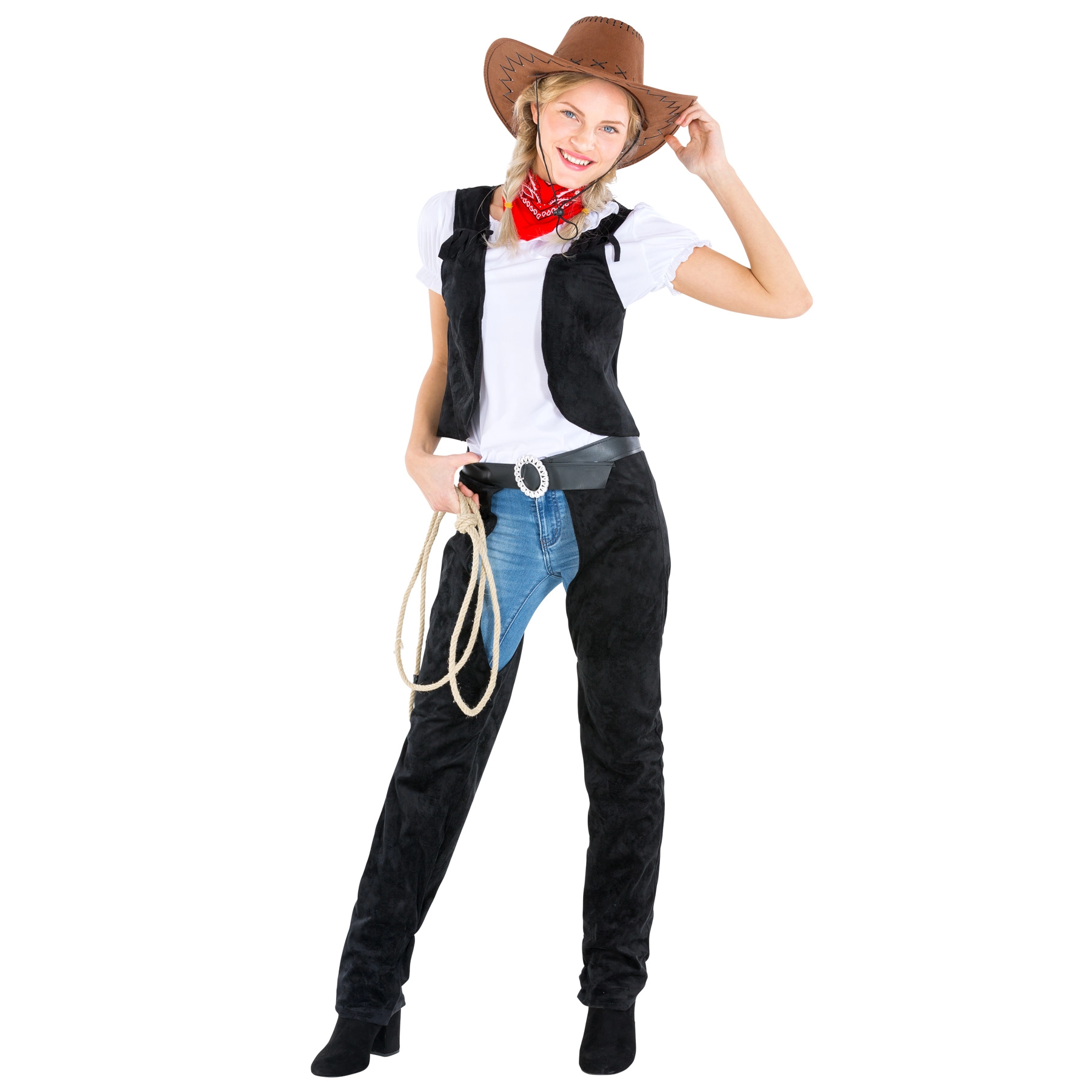 Frauenkostüm Cowgirl wild Amber - L