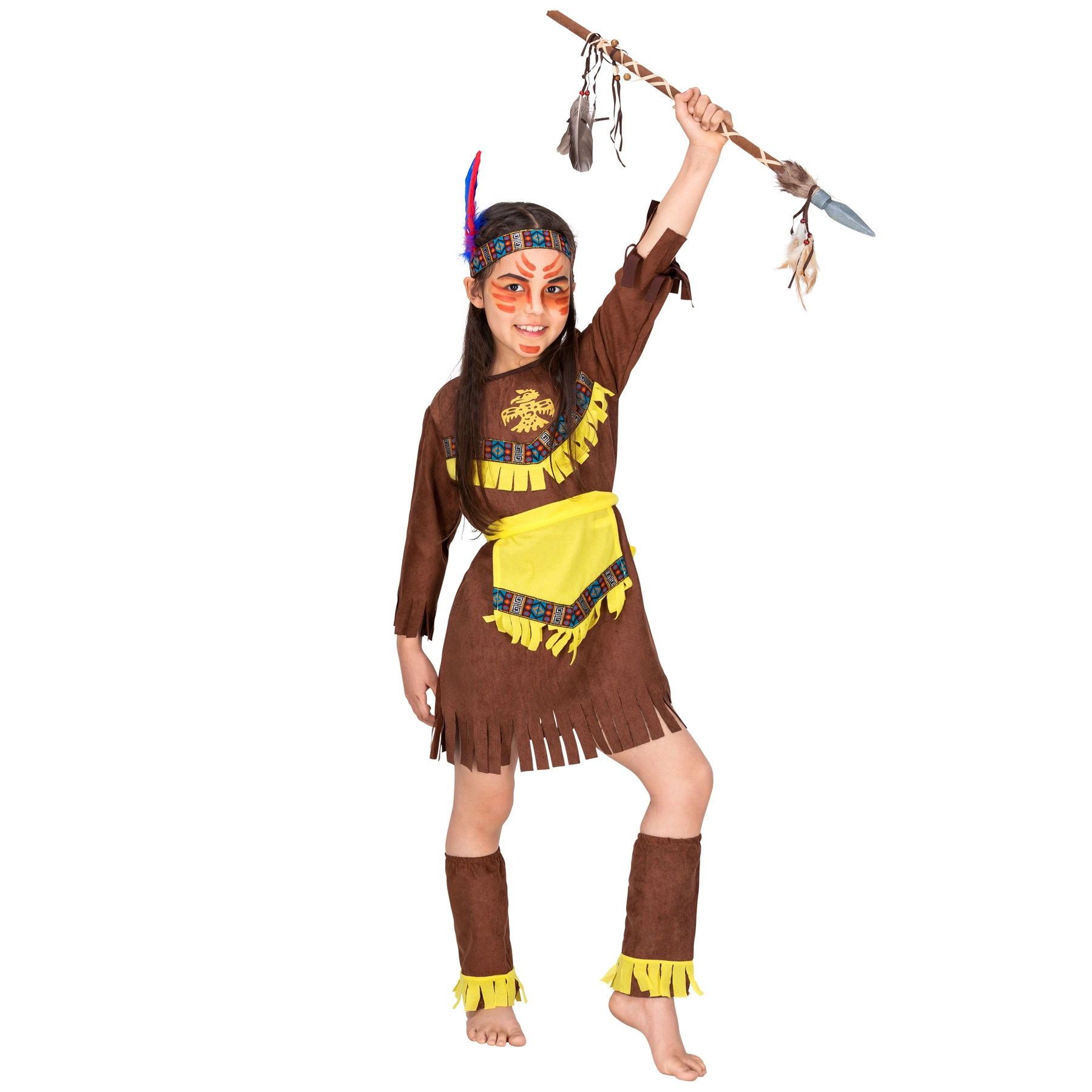 Mädchenkostüm Indianergirl Eagle Eye - 104 (3-5 Jahre)