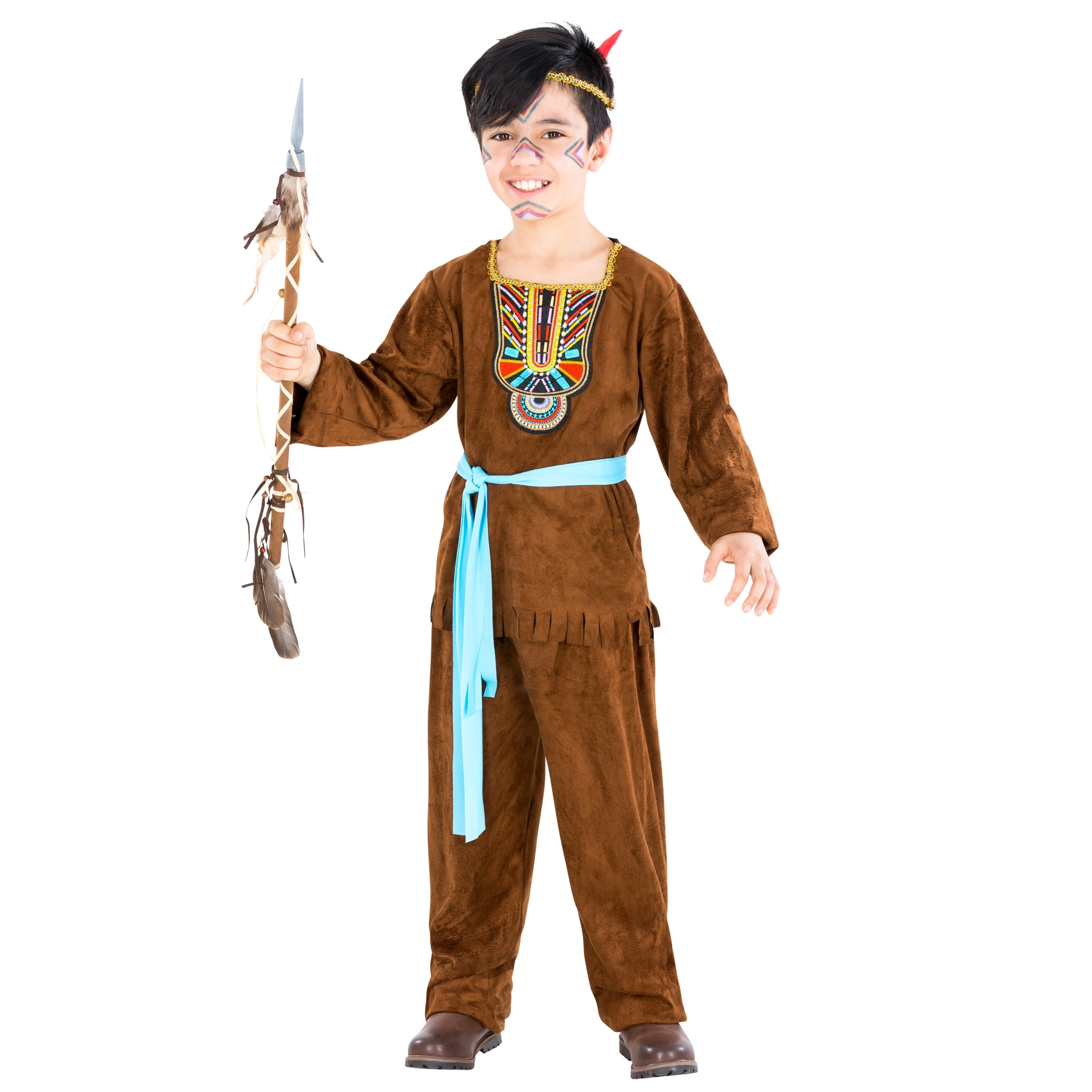 Jungenkostüm Indianer kleine Bärentatze - 128 (8-10 Jahre)
