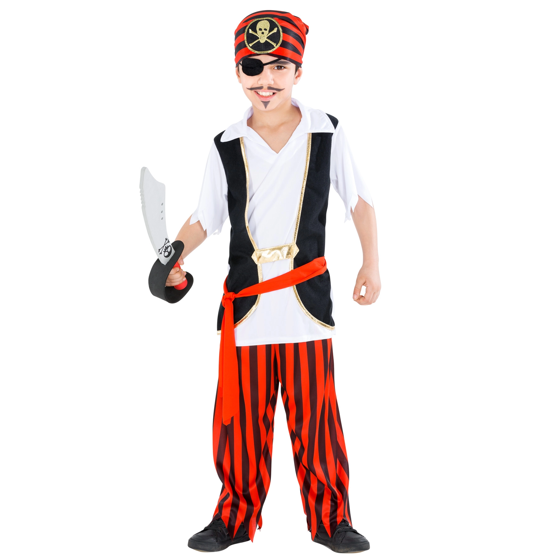 Jungenkostüm Captain Messerjockel - 128 (7-8 Jahre)