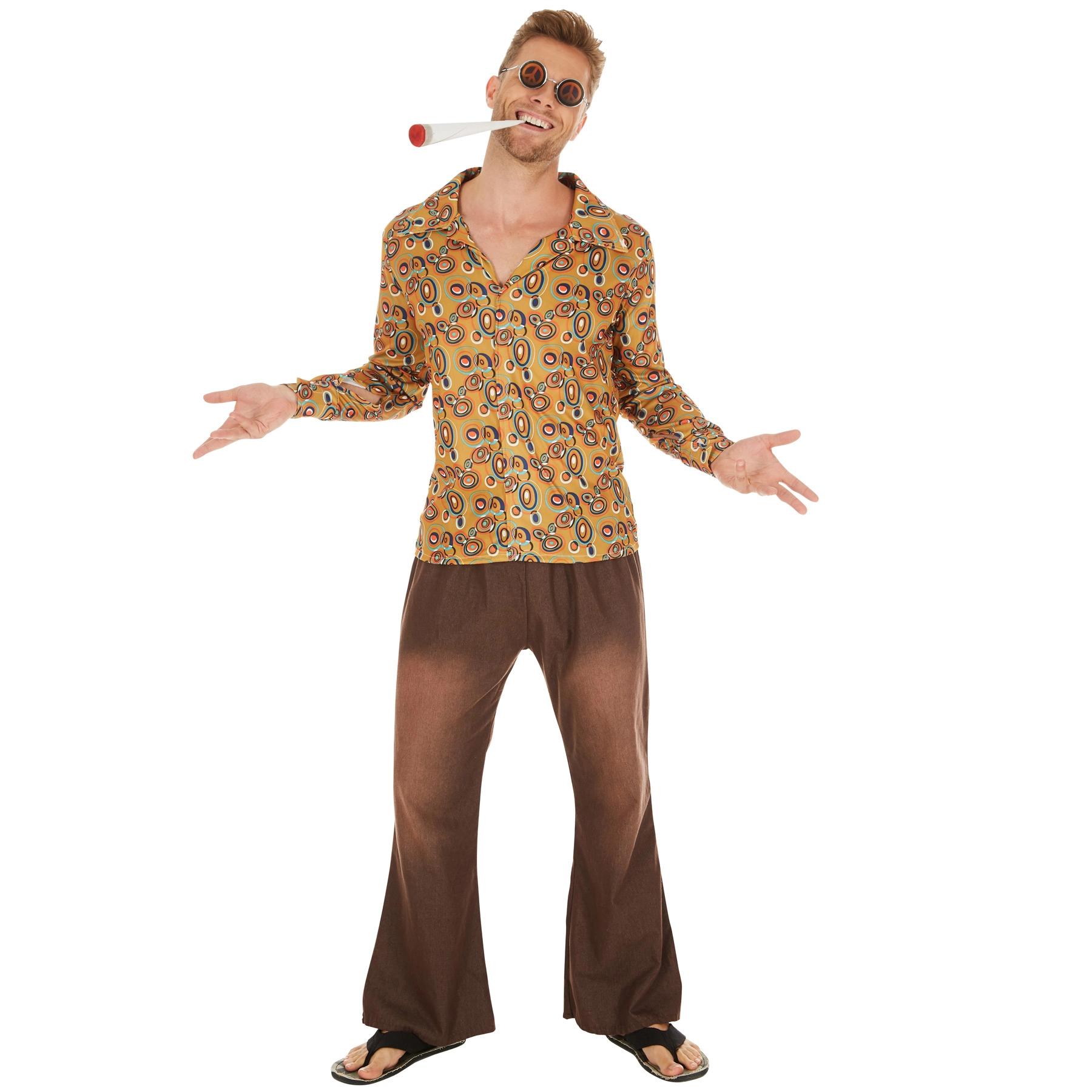 Herrenkostüm Hippie John - S