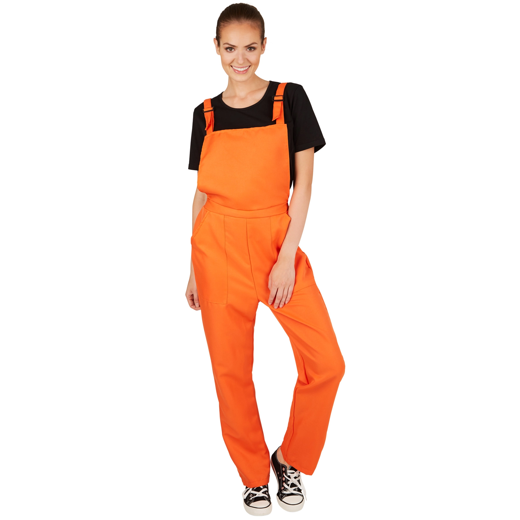 Latzhose - orange, XL