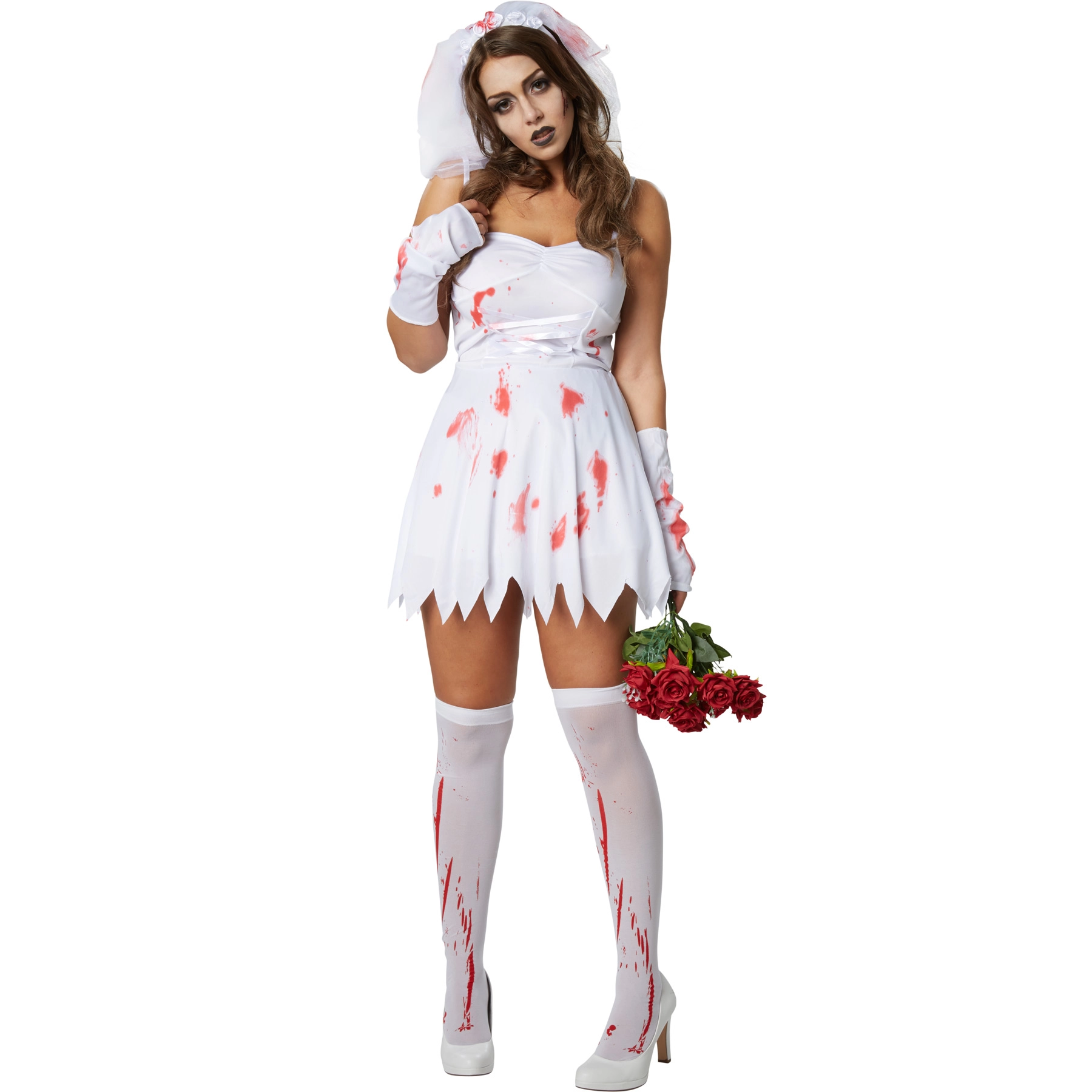 Frauenkostüm Sexy Zombiebraut - S