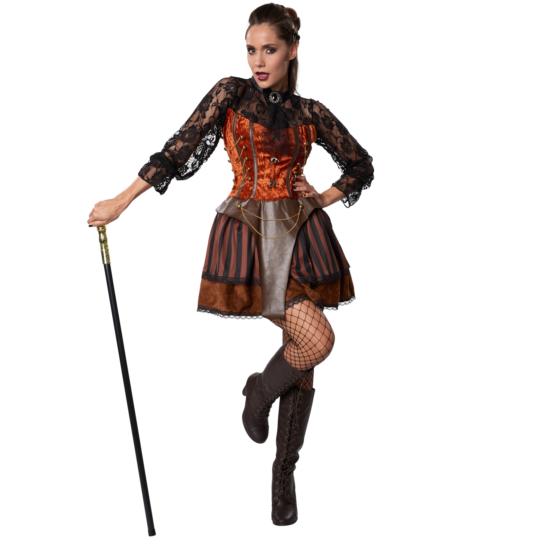 Frauenkostüm Steampunk Gräfin - M