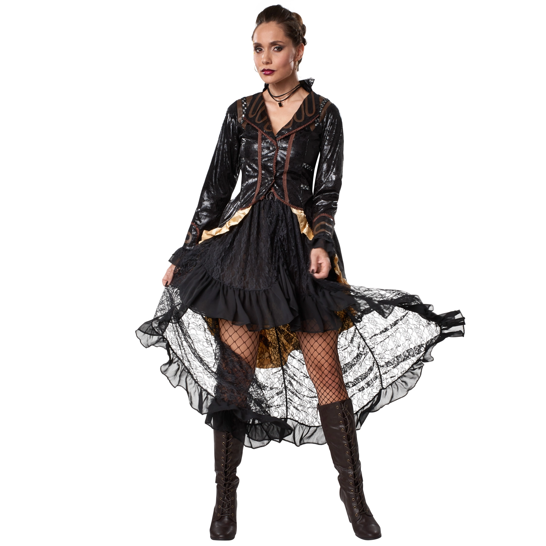 Frauenkostüm Steampunk Rebellin - XL