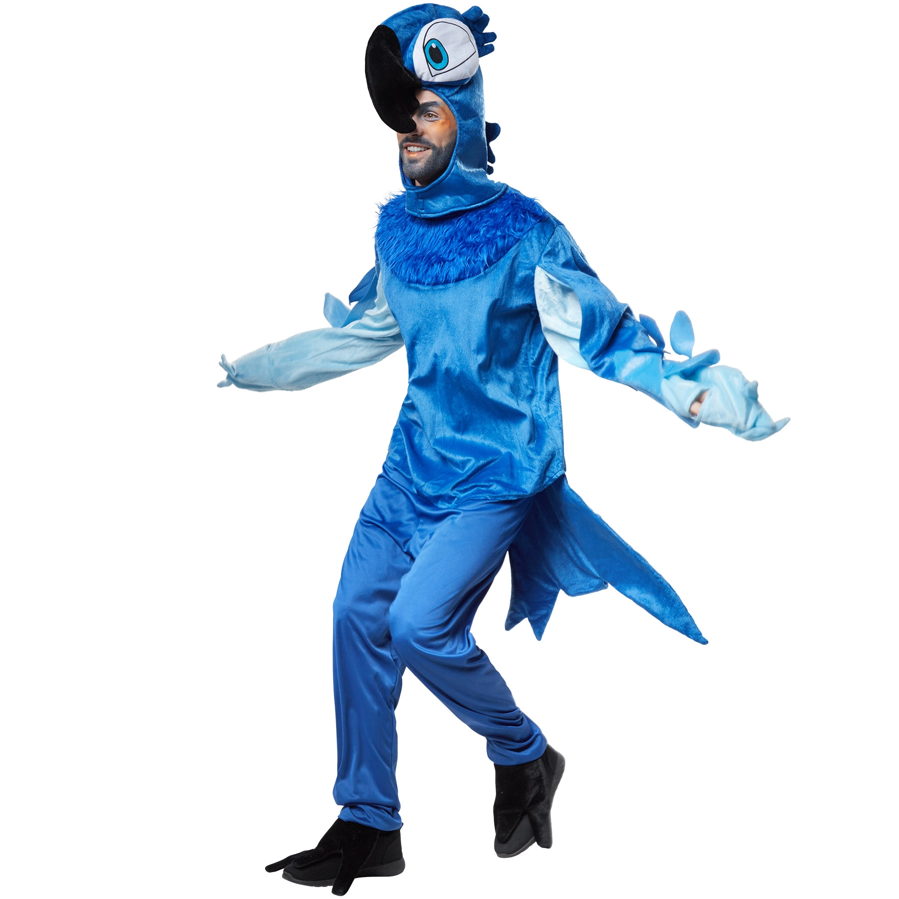 Unisexkostüm Prächtiger Blauara - L