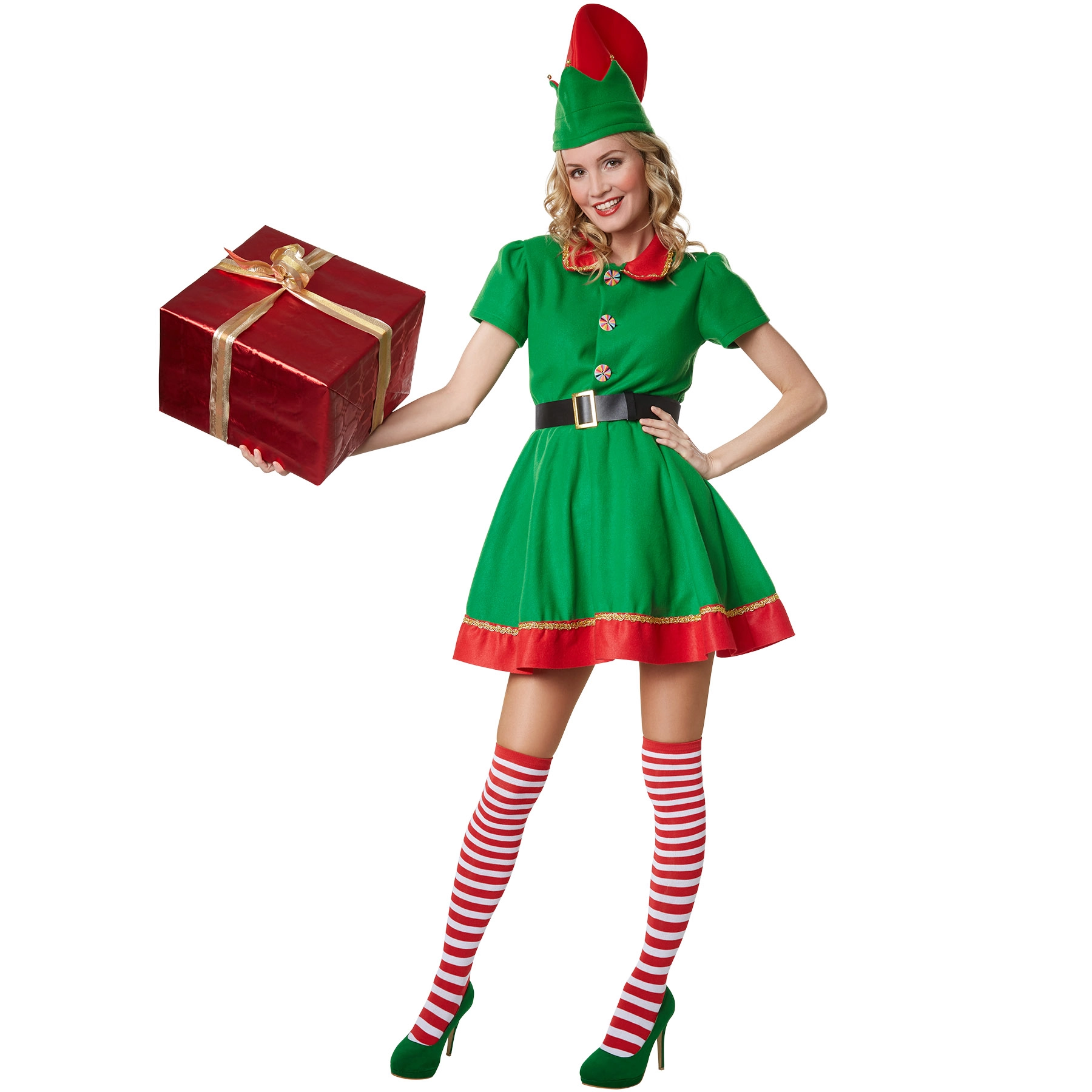 Frauenkostüm Fleißige Weihnachtselfe - M