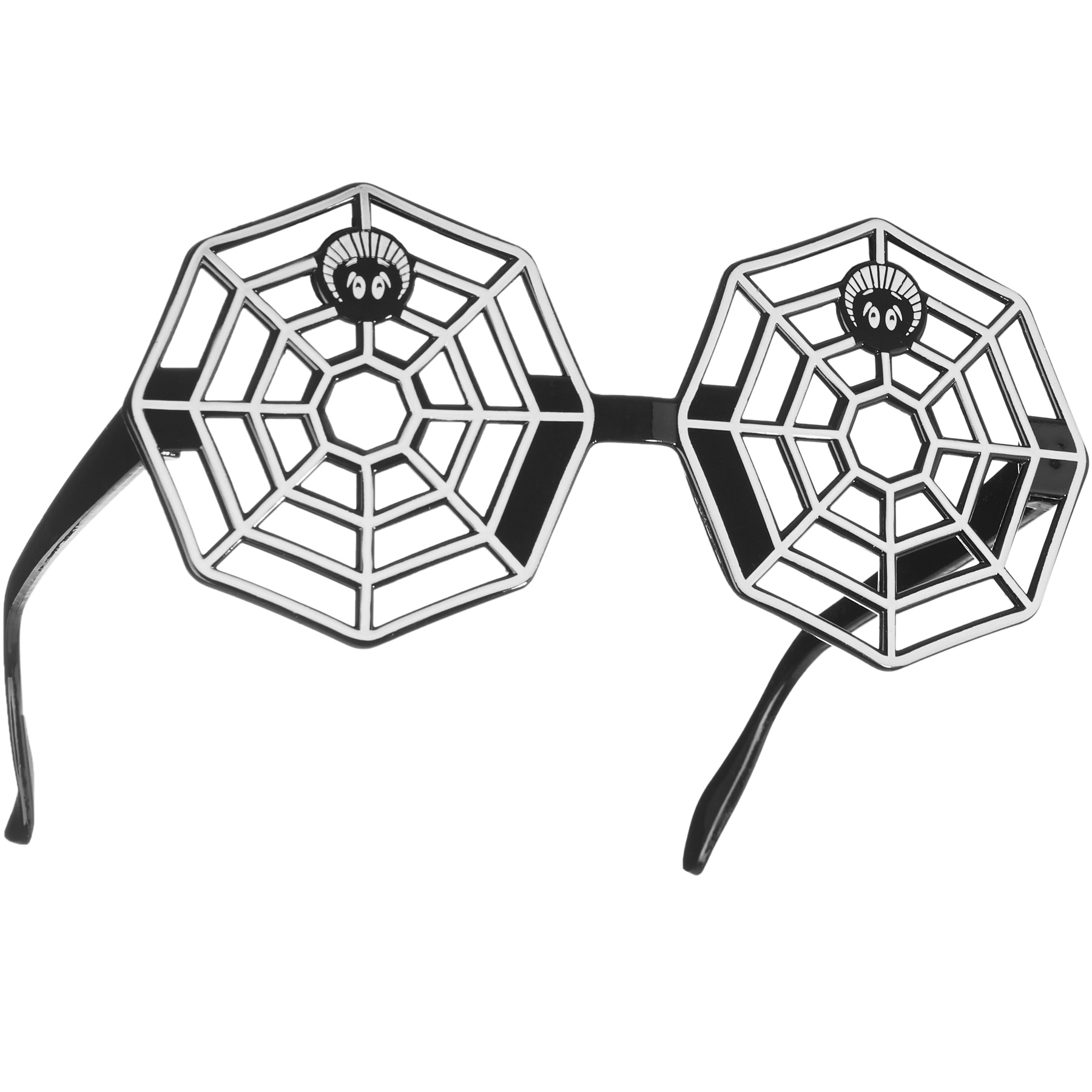 Halloween Spaßbrille Spinnennetz - schwarz/weiß