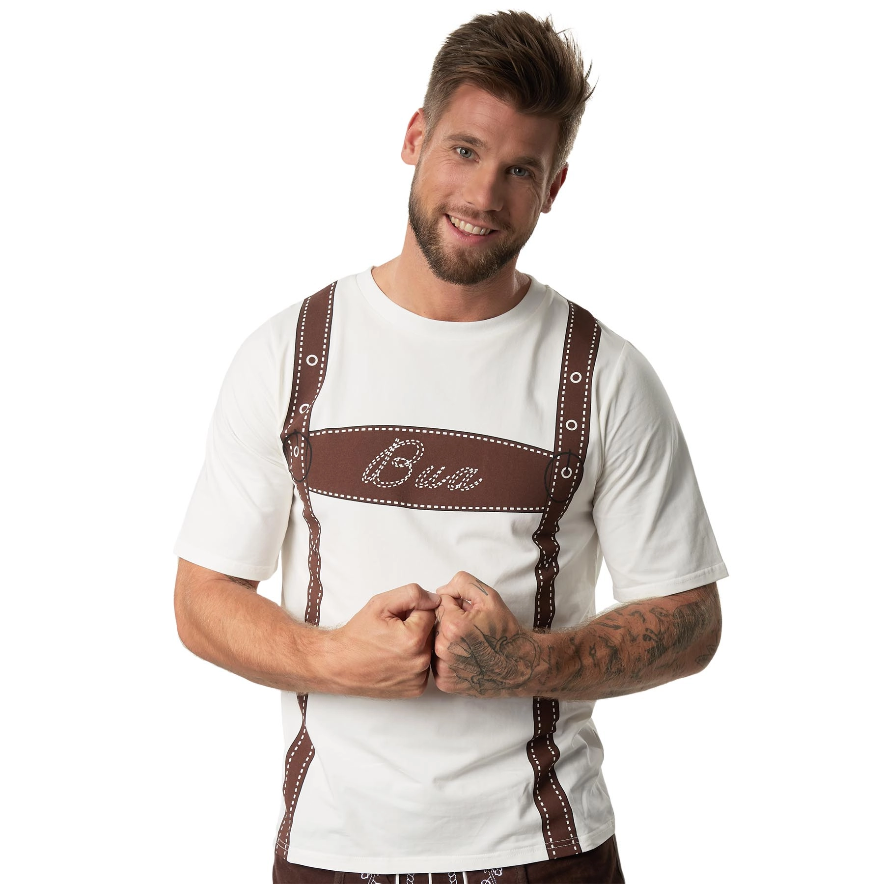T-Shirt Lederhose - M