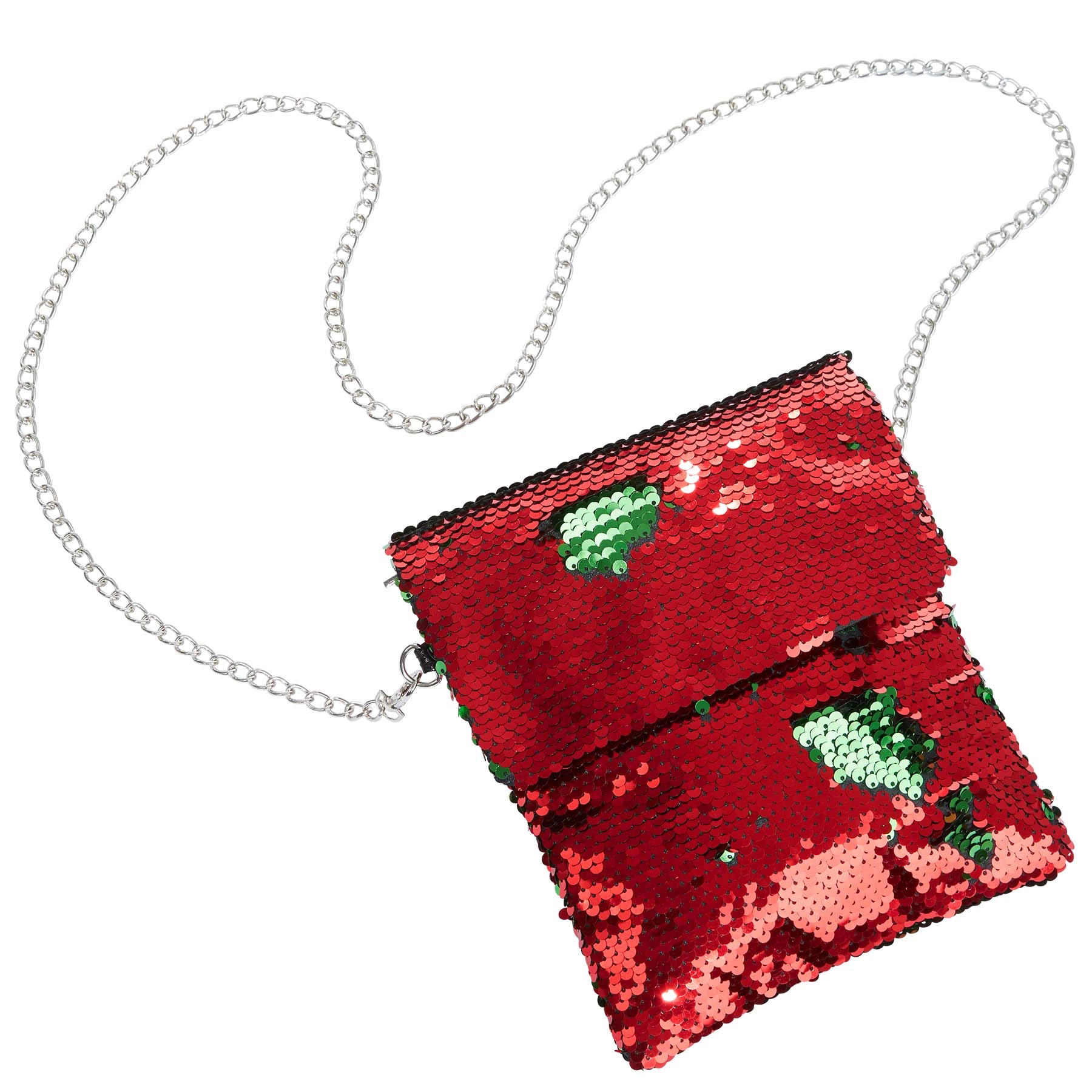 Pailletten-Handtasche - rot