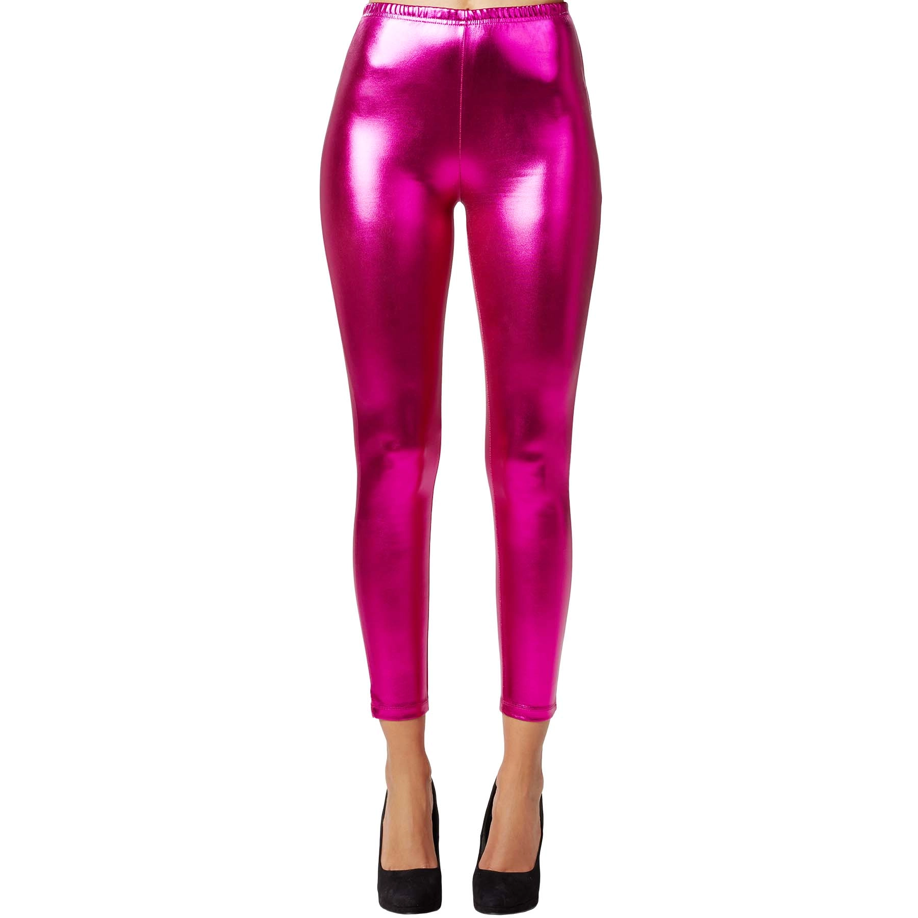 Metallic-Leggings - pink, L