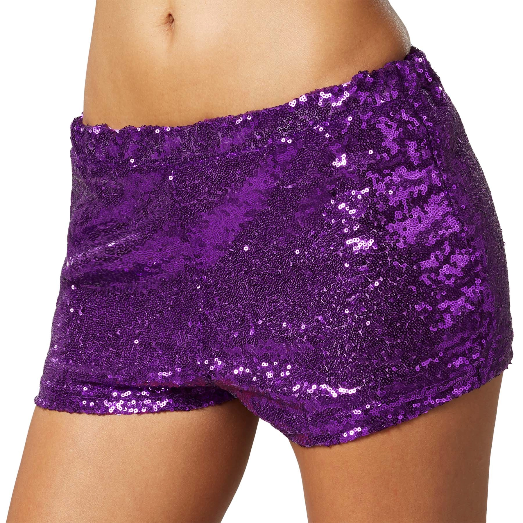Pailletten-Shorts - lila, S