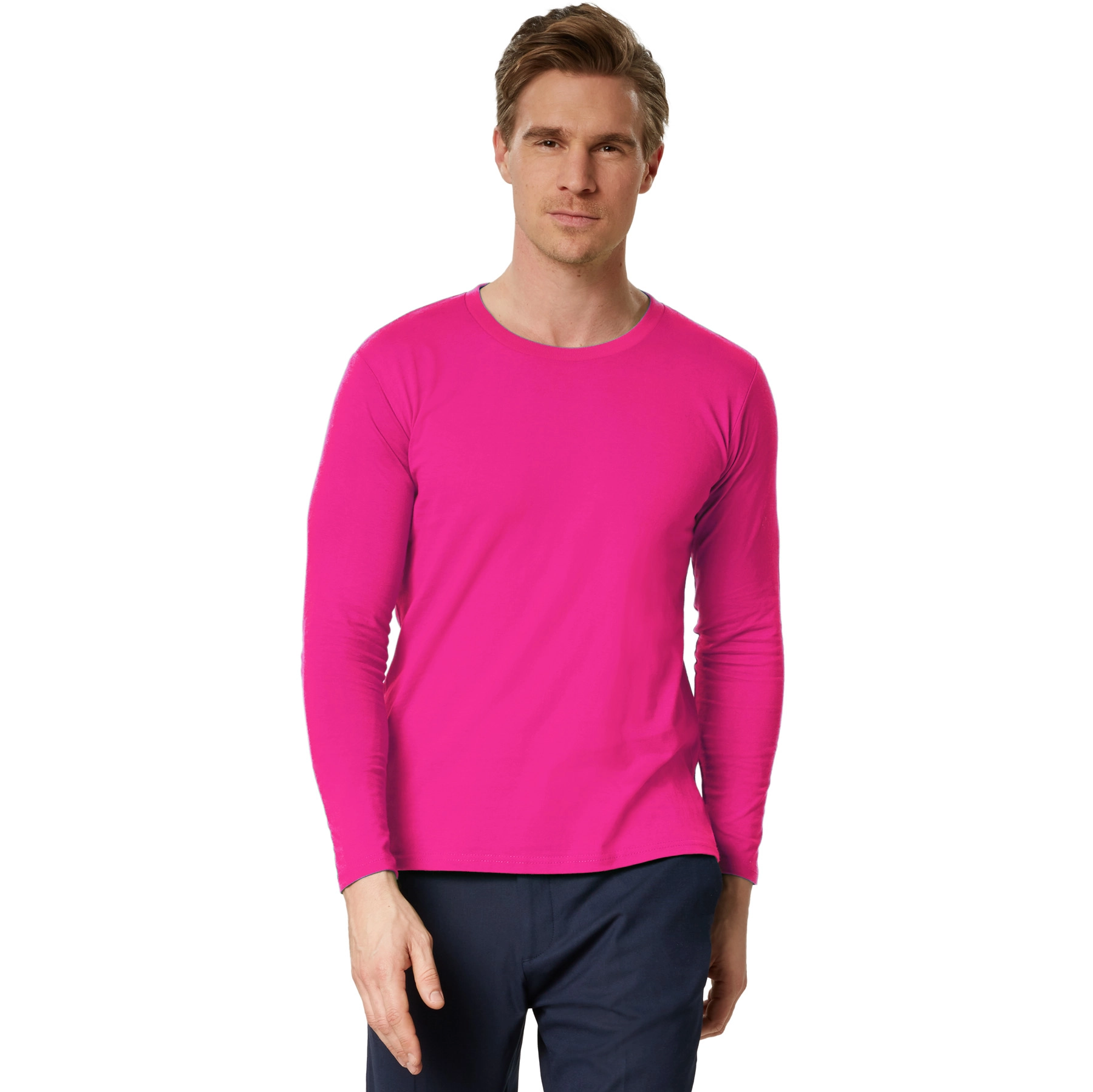 Langarm-Shirt Männer - pink, M