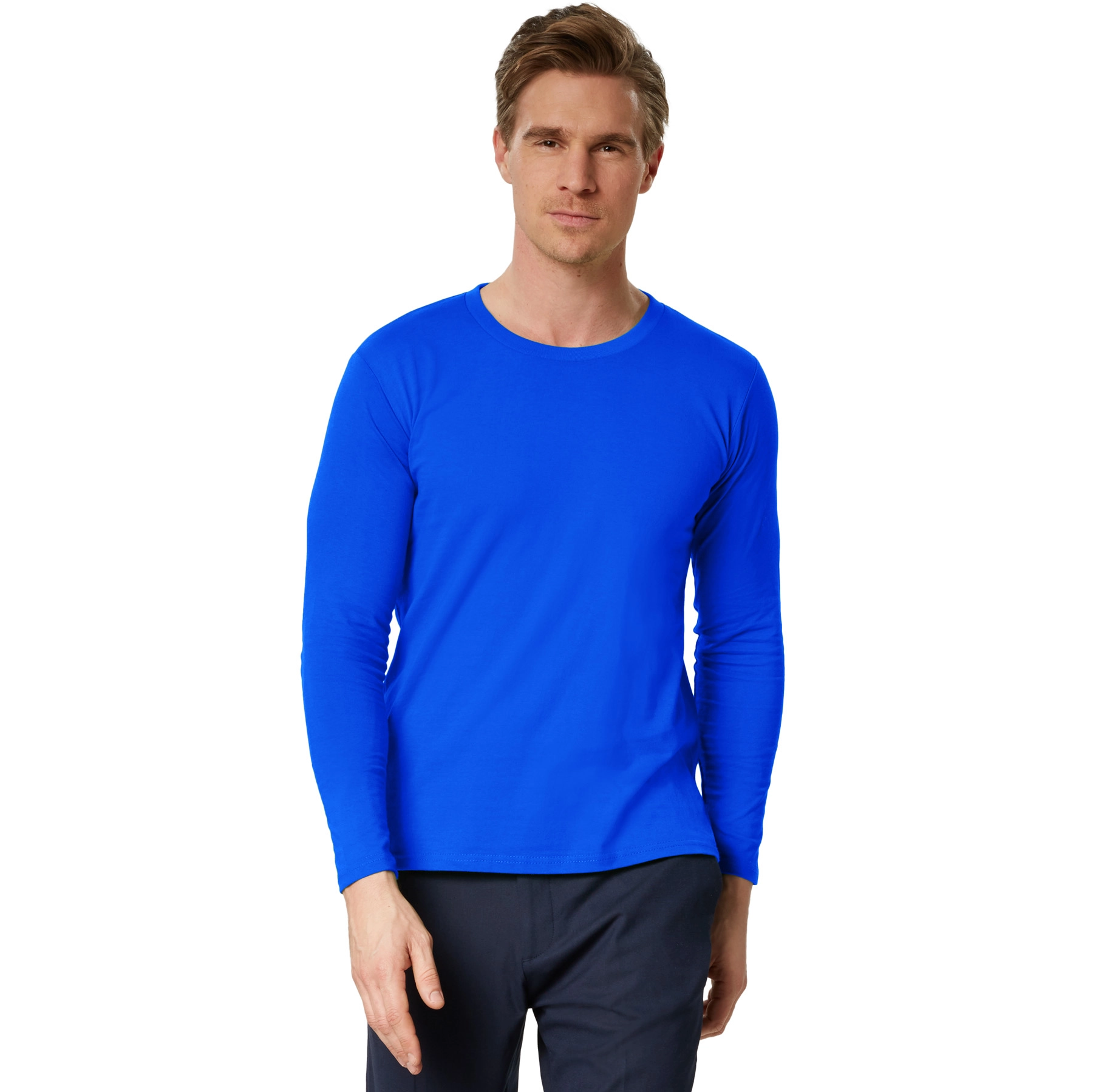 Langarm-Shirt Männer - blau, M