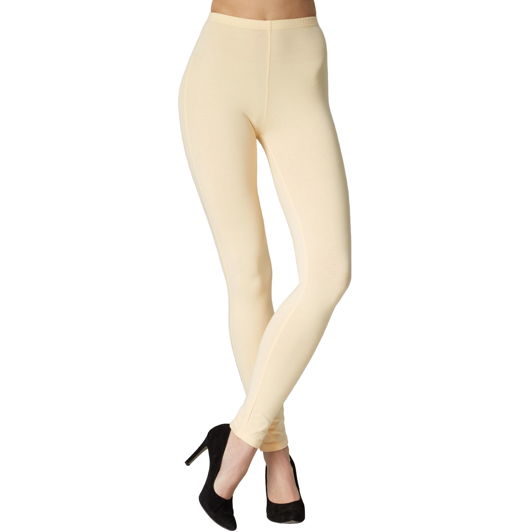 Leggings Frauen - creme, M