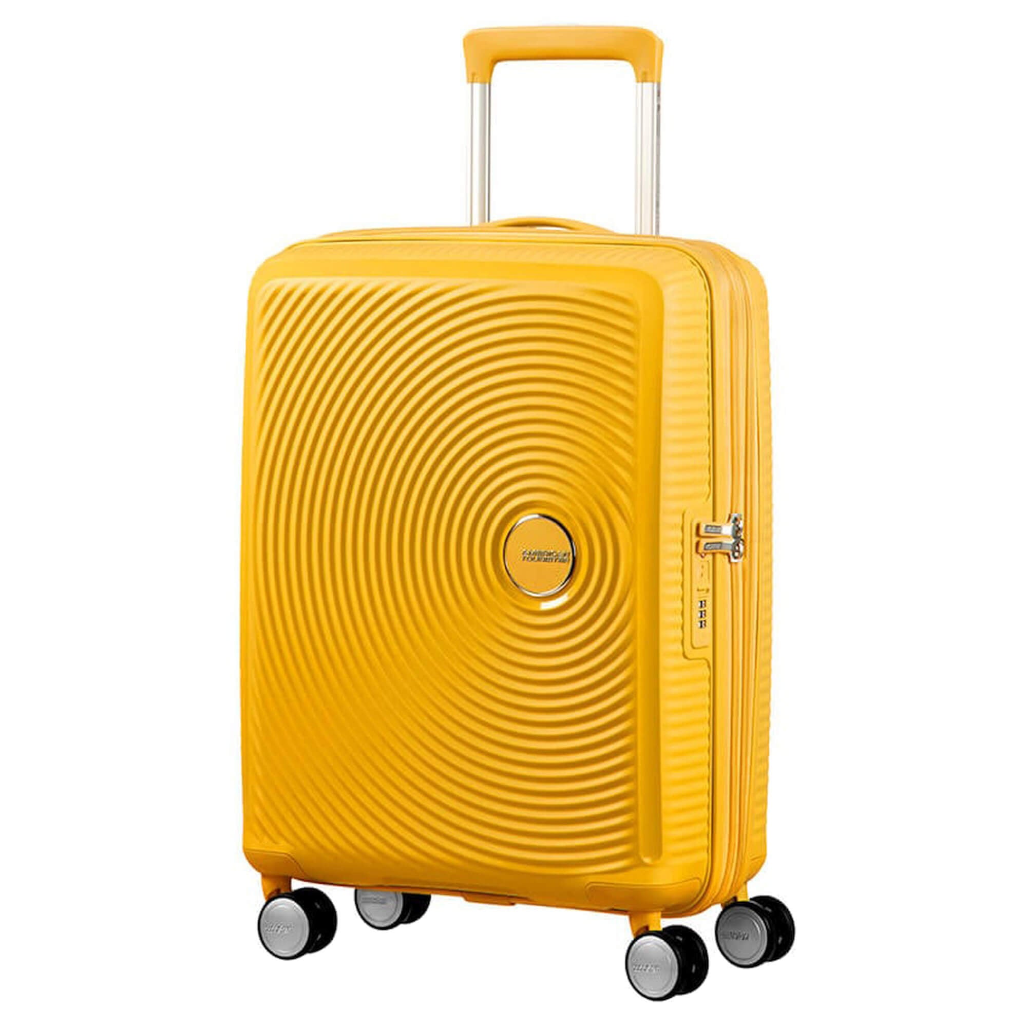 American Tourister Soundbox 4-Rollen-Bordtrolley 55 cm - golden yellow