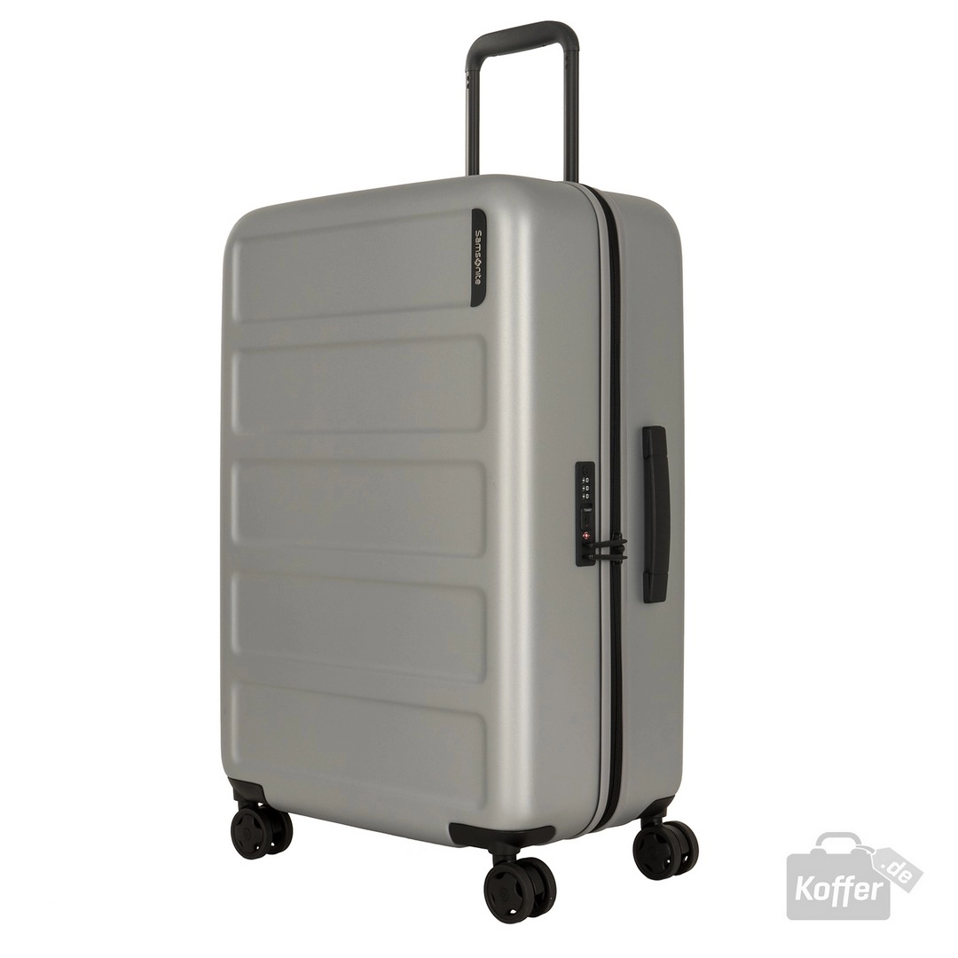 Samsonite Quadrix Spinner 4-Rollen Trolley 68 cm - Silver