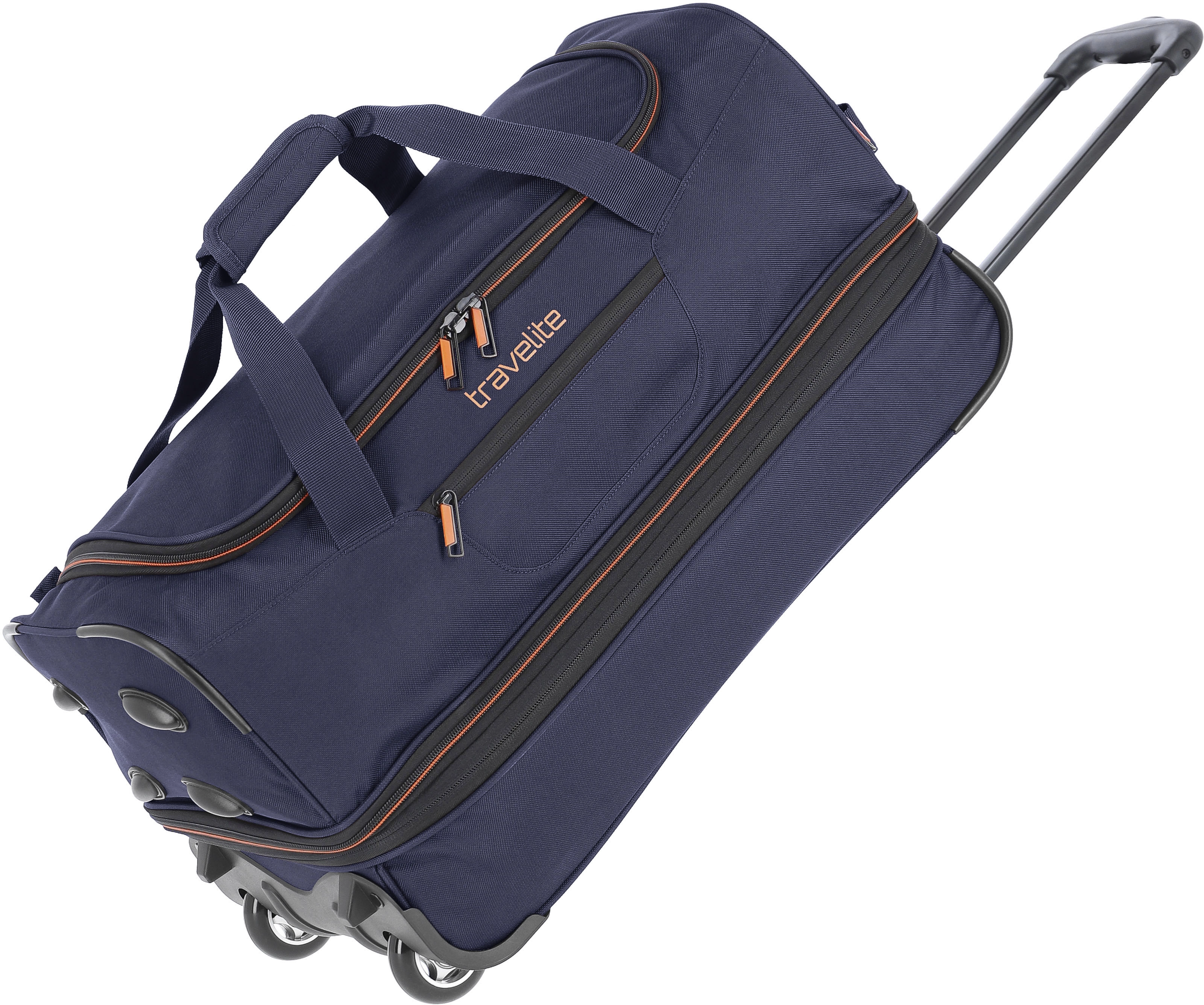 Travelite Basics Trolley Reisetasche 55 cm - marine-orange