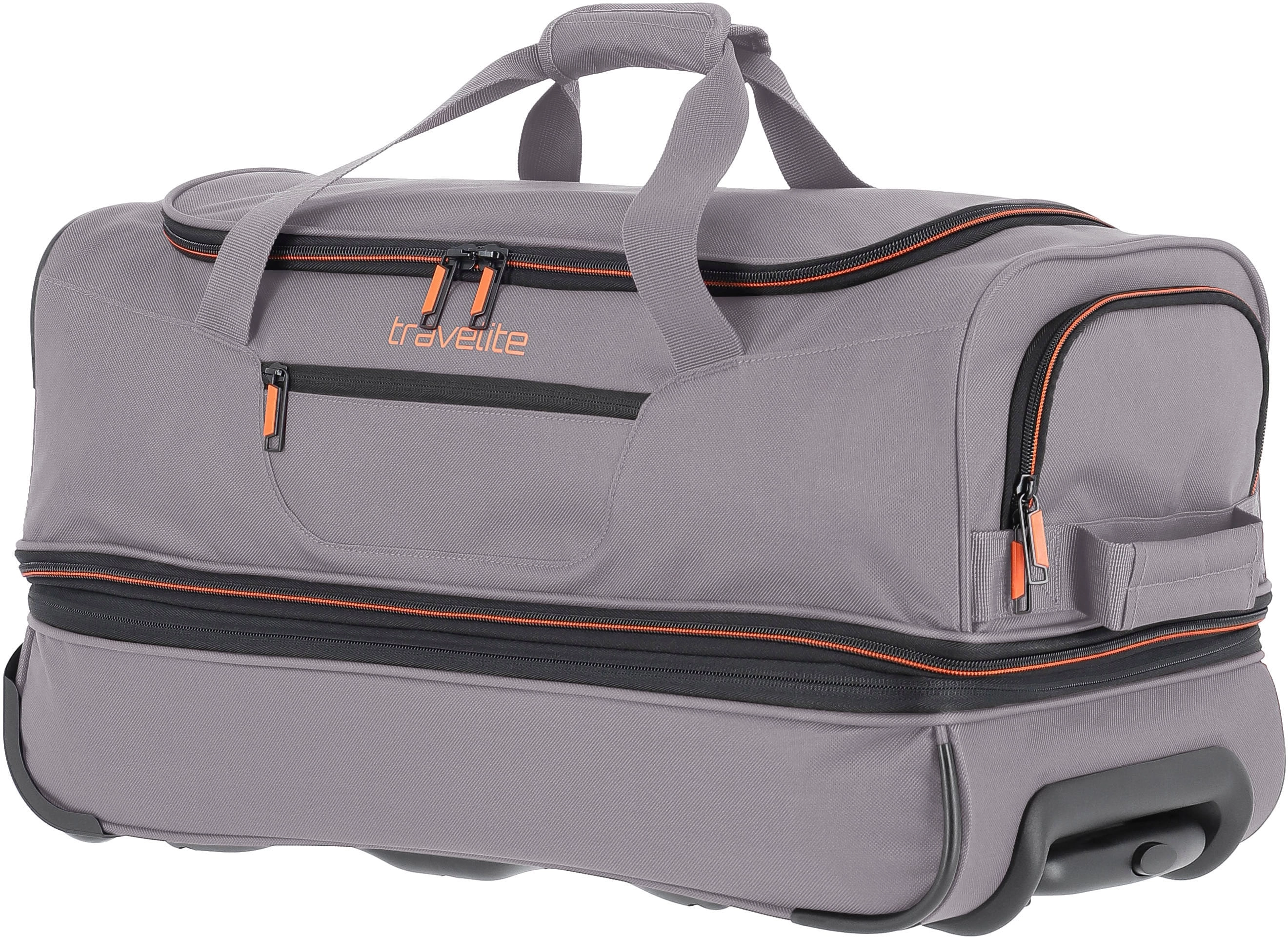 Travelite Basics Trolley Reisetasche 55 cm - grau-grün