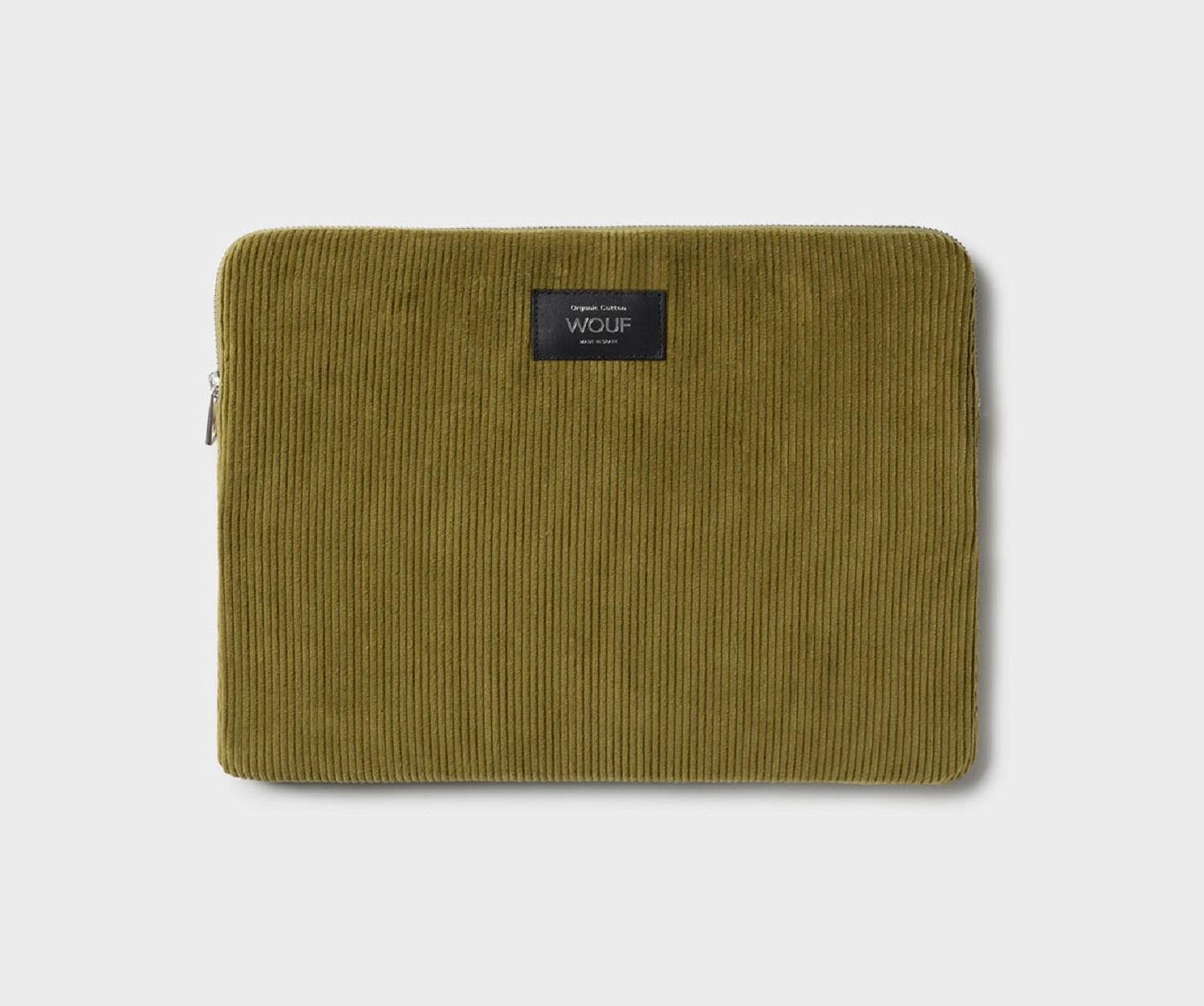 Wouf Corduroy Collection Laptop Sleeve 13  & 14  Olive