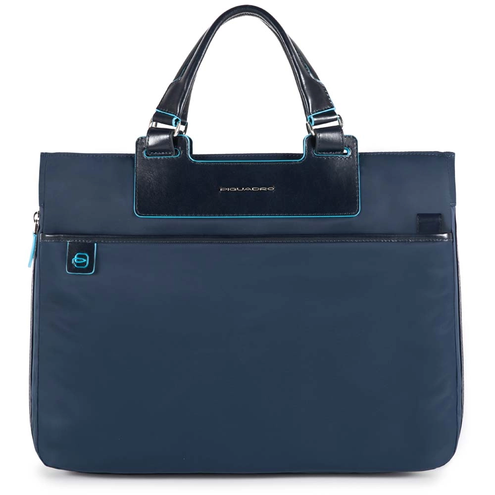 Piquadro Celion Schmale Laptoptasche 15.6  erweiterbar nachtblau