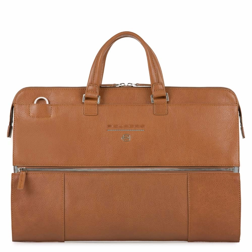 Piquadro MAMORE&#039  Umwandelbare Kurzgriff-Laptoptasche mit iPad®Air/Pro 9,7- Fach cuoio tabacco