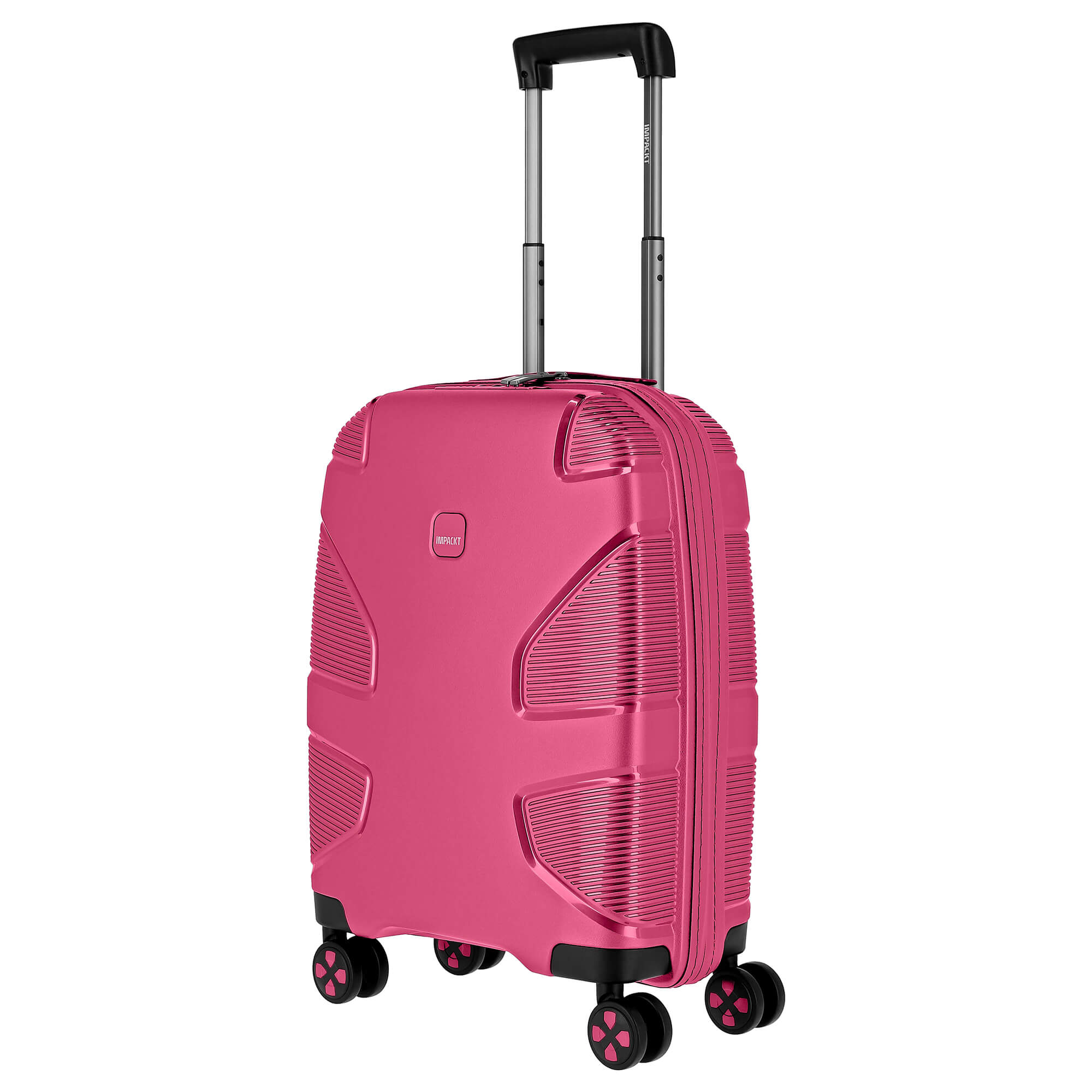 IMPACKT IP1 Koffer S, 4-Rollen mit USB-Port Flora pink
