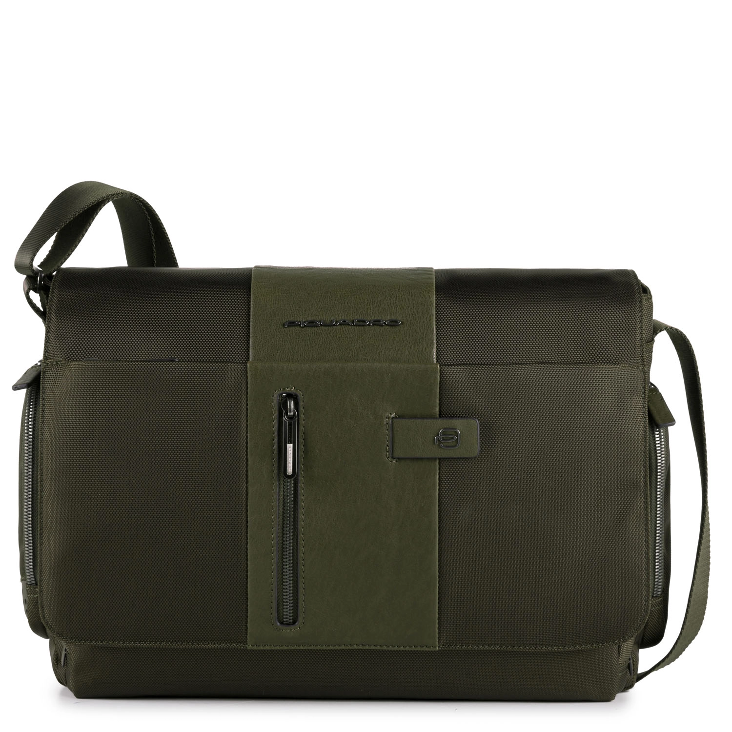 Piquadro Brief Kuriertasche mit Laptopfach 14   grün